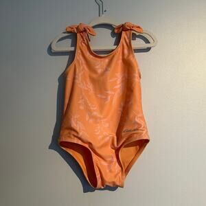 Eddie Bauer One-Piece Swimsuit & Terry Cover-Up Set, Orange, 24 Months